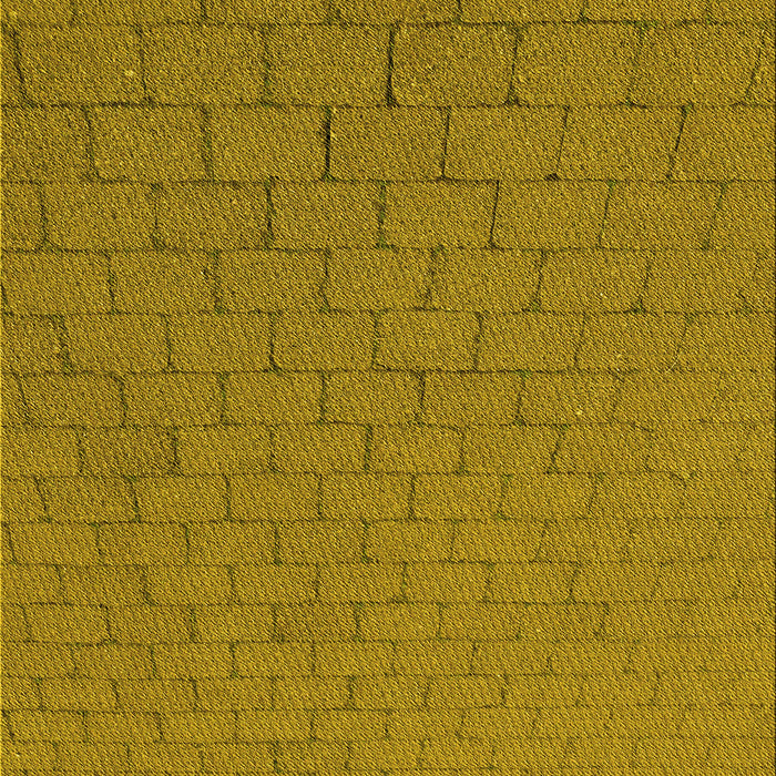 Machine Washable Transitional Yellow Rug, wshpat2196yw