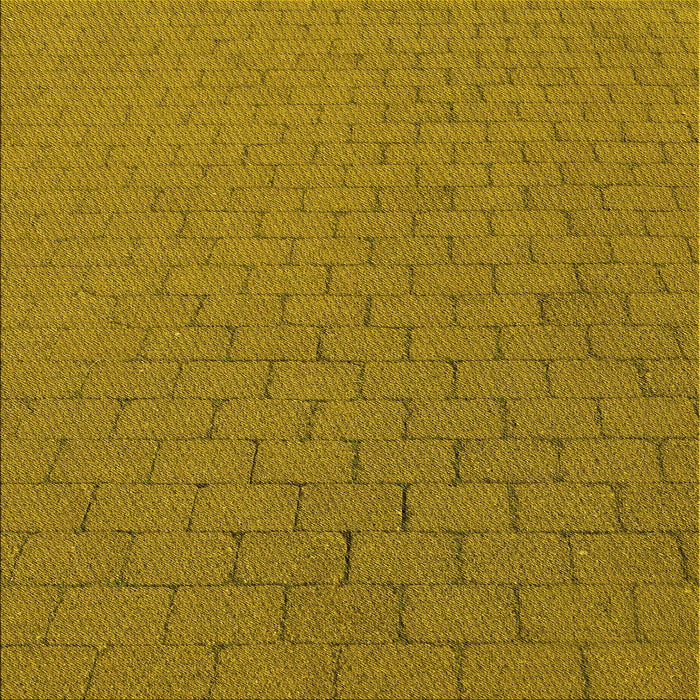 Round Patterned Yellow Rug, pat2196yw