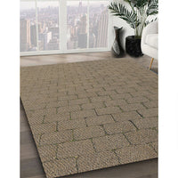 Patterned Dark Brown Novelty Rug, pat2196