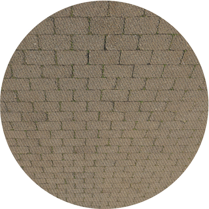 Sideview of Patterned Dark Brown Novelty Rug, pat2196