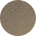 Sideview of Patterned Dark Brown Novelty Rug, pat2196