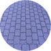 Square Patterned Sky Blue Rug, pat2197blu
