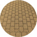 Square Patterned Saddle Brown Rug, pat2197brn