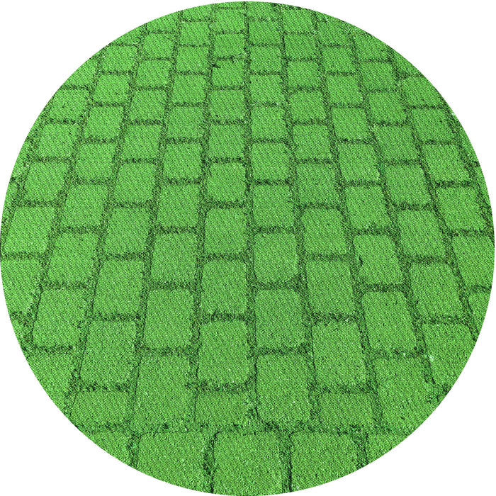 Square Patterned Neon Green Rug, pat2197grn