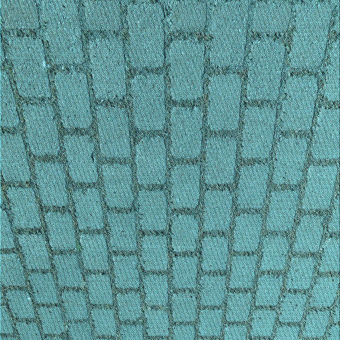 Patterned Turquoise Green Rug, pat2197lblu