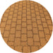 Square Patterned Mahogany Brown Rug, pat2197org