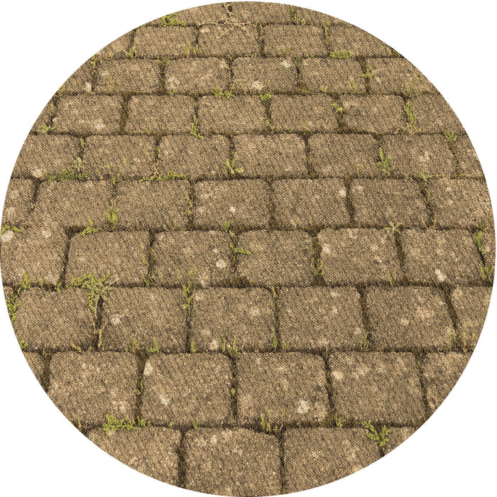 Square Patterned Red Brown Rug, pat2198brn