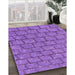 Patterned Purple Rug in Family Room, pat2198pur