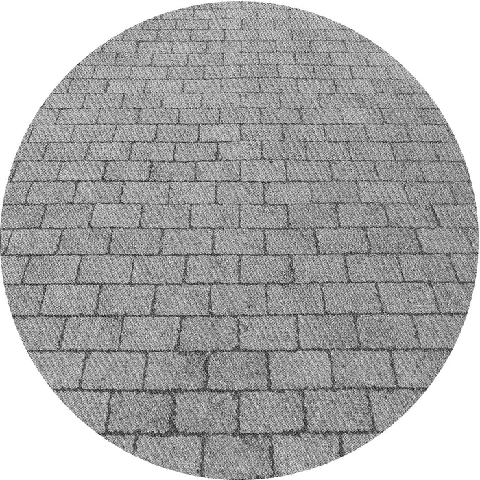 Square Patterned Cloud Gray Rug, pat2199gry