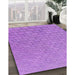 Patterned Violet Purple Rug in Family Room, pat2199pur