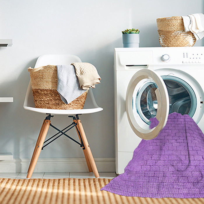 Machine Washable Transitional Violet Purple Rug in a Washing Machine, wshpat2199pur