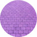 Square Patterned Violet Purple Rug, pat2199pur