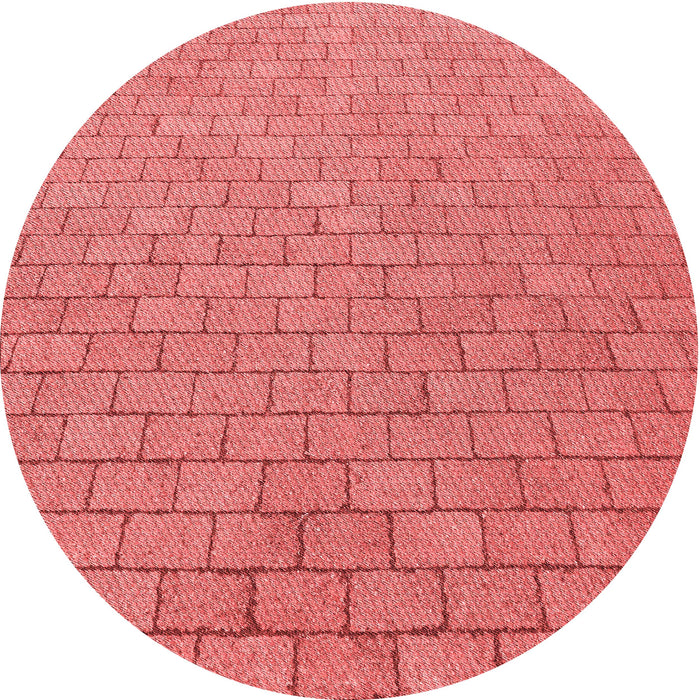 Square Patterned Ruby Red Rug, pat2199rd