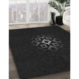 Machine Washable Transitional Black Rug in a Family Room, wshpat219