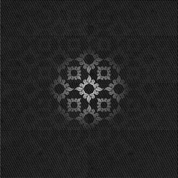 Square Patterned Black Novelty Rug, pat219