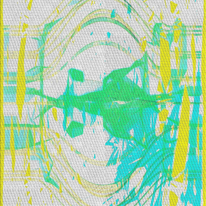 Patterned Mint Green Novelty Rug, pat21