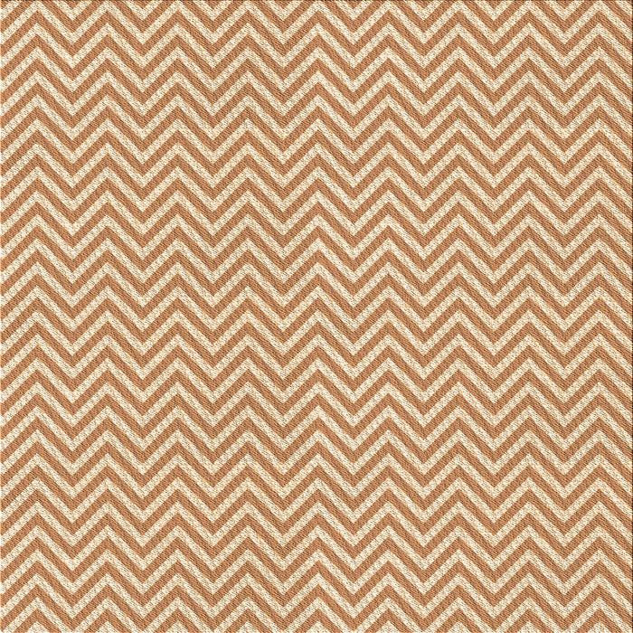 Round Patterned Orange Rug, pat22org