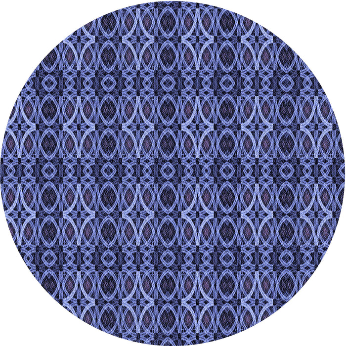 Square Patterned Blue Rug, pat220blu
