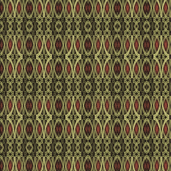 Patterned Red Rug, pat220brn