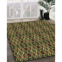 Patterned Red Rug, pat220brn