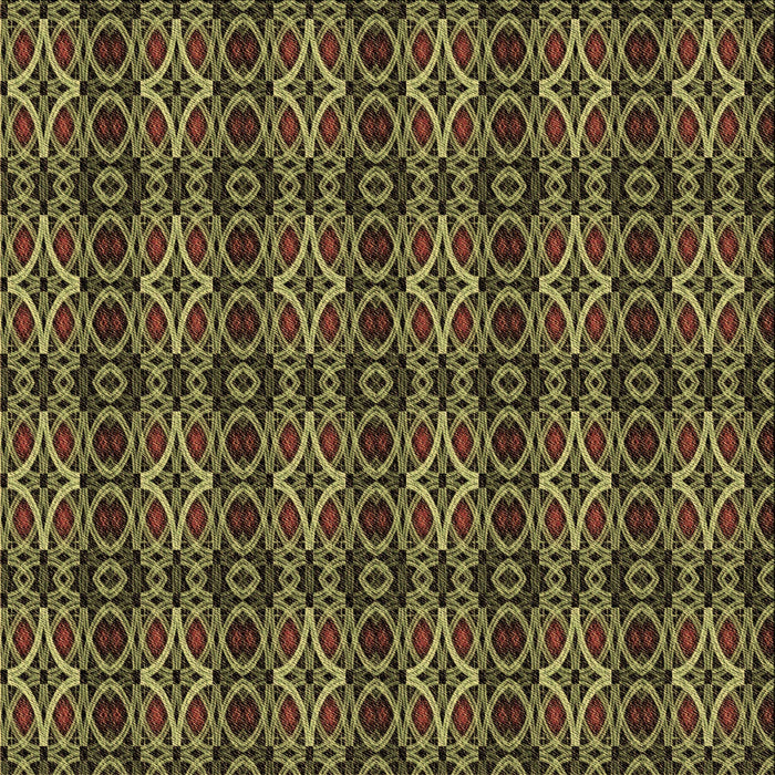 Round Patterned Red Rug, pat220brn