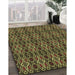 Machine Washable Transitional Night Red Rug in a Family Room, wshpat220brn