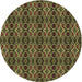 Square Patterned Red Rug, pat220brn