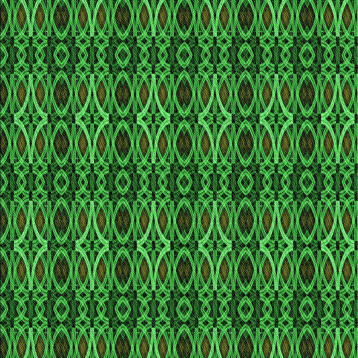 Patterned Deep Emerald Green Rug, pat220grn
