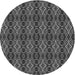 Square Patterned Charcoal Black Rug, pat220gry