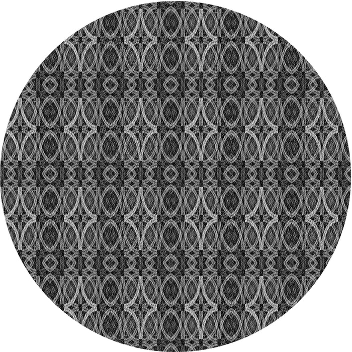 Square Machine Washable Transitional Charcoal Black Rug in a Living Room, wshpat220gry