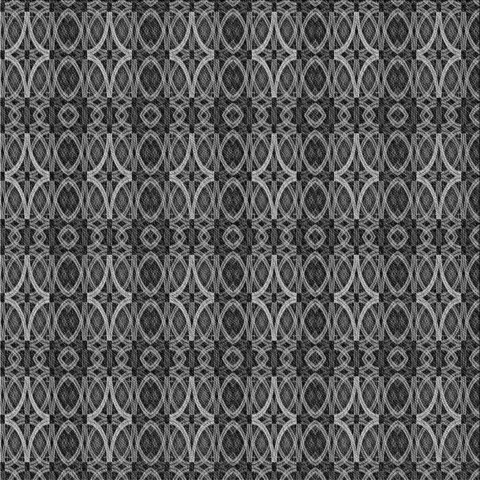 Round Patterned Charcoal Black Rug, pat220gry