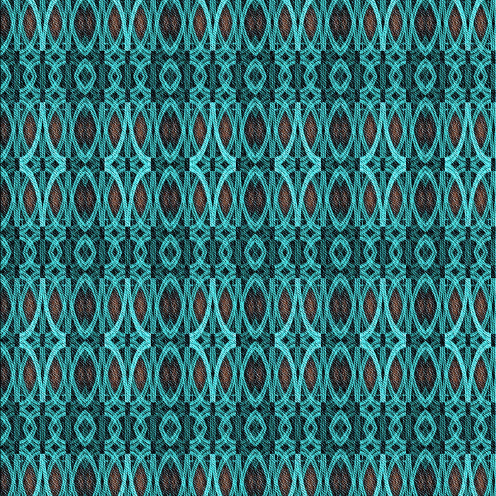 Patterned Dark Turquoise Green Rug, pat220lblu