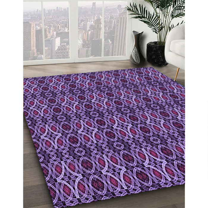 Machine Washable Transitional Purple Rug in a Family Room, wshpat220pur