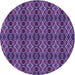 Square Patterned Purple Rug, pat220pur