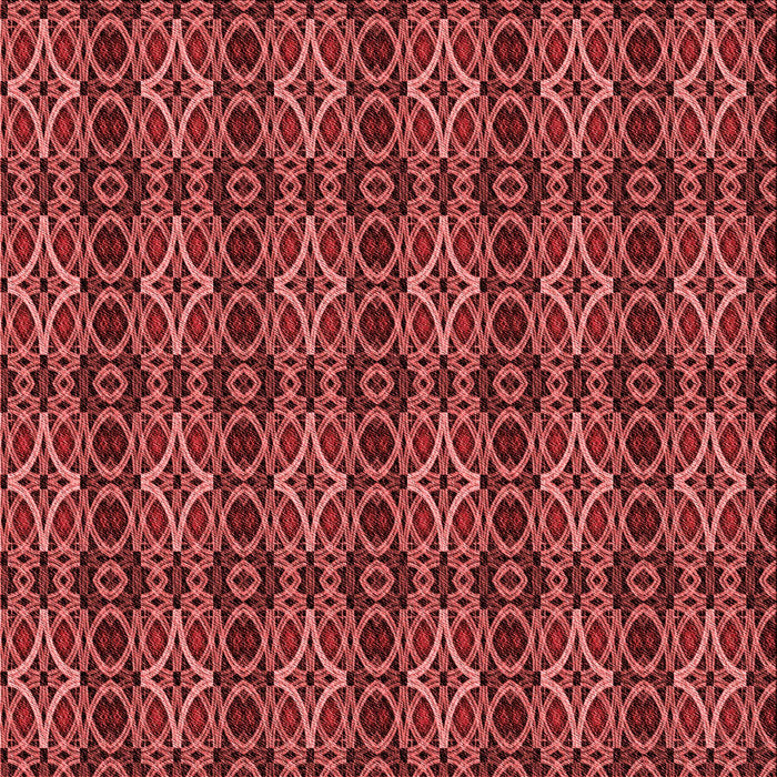 Round Patterned Red Rug, pat220rd