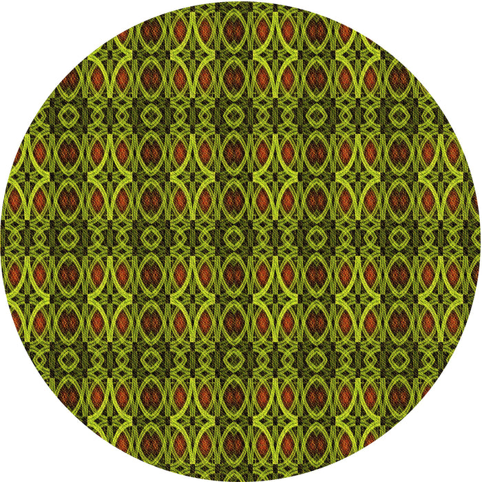 Square Patterned Pistachio Green Rug, pat220yw