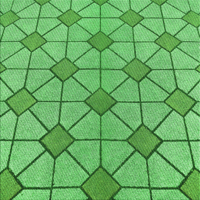 Round Machine Washable Transitional Green Rug, wshpat2200grn