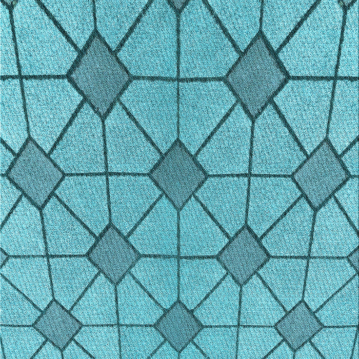 Patterned Bright Turquoise Blue Rug, pat2200lblu