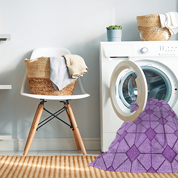 Machine Washable Transitional Violet Purple Rug in a Washing Machine, wshpat2200pur