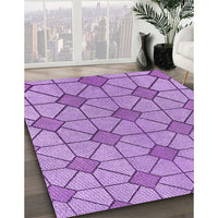 Patterned Violet Purple Rug, pat2200pur