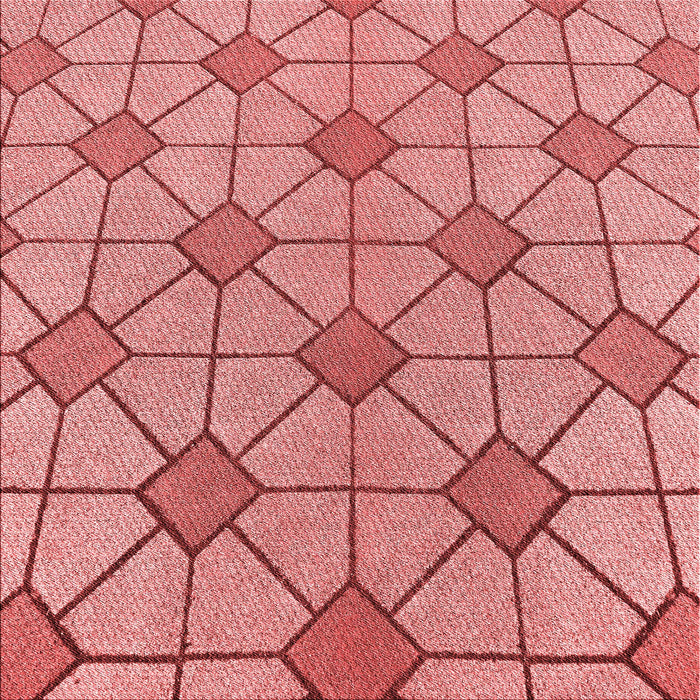 Round Patterned Light Coral Pink Rug, pat2200rd