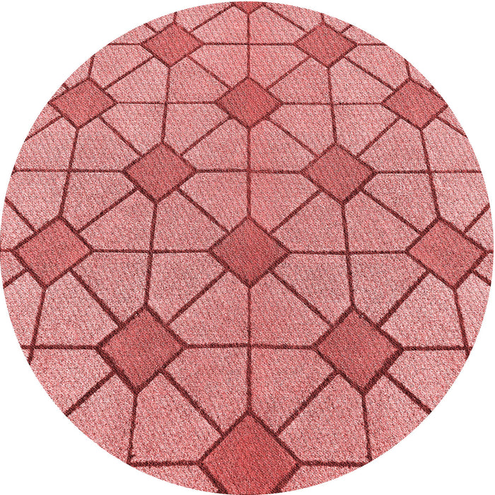 Square Machine Washable Transitional Light Coral Pink Rug in a Living Room, wshpat2200rd