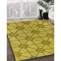 Patterned Dark Bisque Brown Rug, pat2200yw