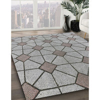 Patterned Gray Novelty Rug, pat2200