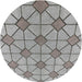 Sideview of Patterned Gray Novelty Rug, pat2200