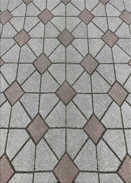 Patterned Gray Novelty Rug, pat2200