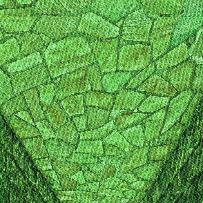 Patterned Green Rug, pat2201grn