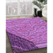Patterned Purple Rug in Family Room, pat2201pur