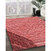 Machine Washable Transitional Red Rug in a Family Room, wshpat2201rd