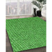 Machine Washable Transitional Green Rug in a Family Room, wshpat2202grn